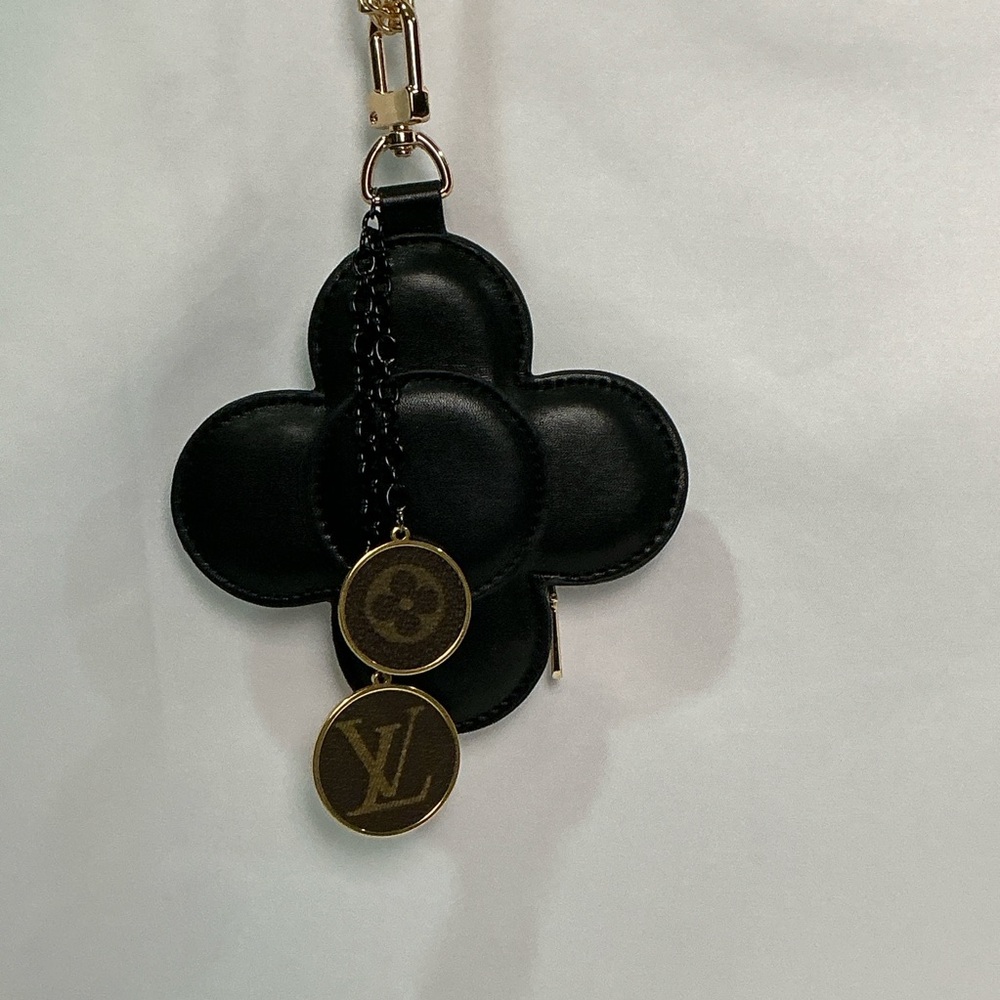 Black & Blue Designer Keychain Bag Charm Coin Purse Air Pods Monogram Canvas LV - Picture 10 of 14